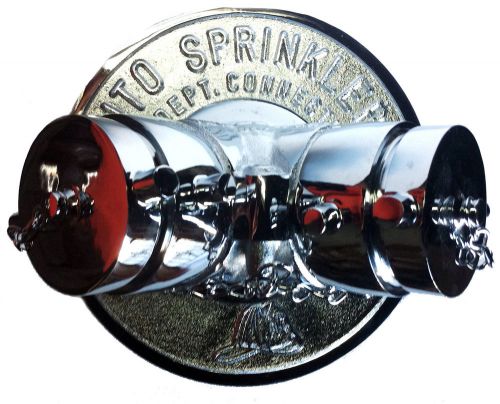 4&#034; x 2-1/2&#034; x 2-1/2&#034; polished chrome fdc fire department connection set for sale