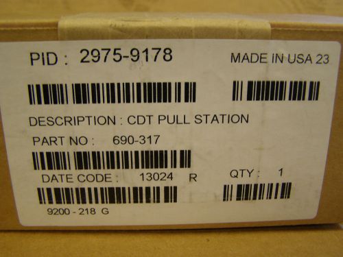 Simplex 2975-9178 cdt pull station 690-317 new in box for sale
