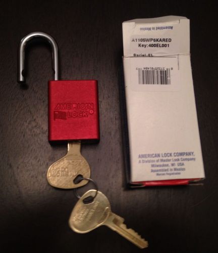 American Lock A1105 Red Aluminium Pad Lock Lot Of 4 Keyed Alike