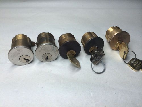 Sargent  Five Mortise Cylinders, Mixed Finishes, LA Keyway