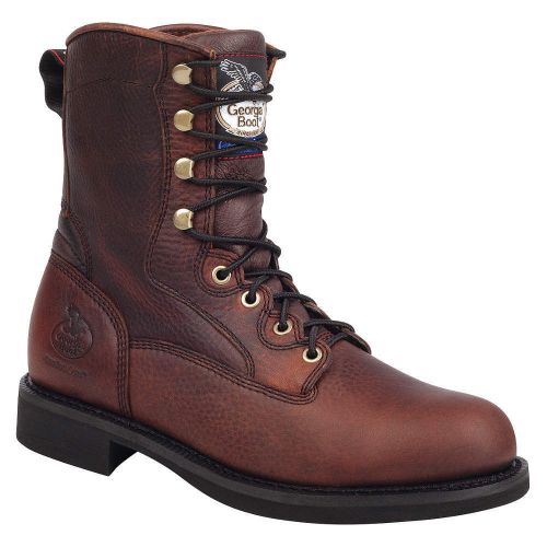 Work boots, leather, 8 in, 13w, pr g008-13-w for sale