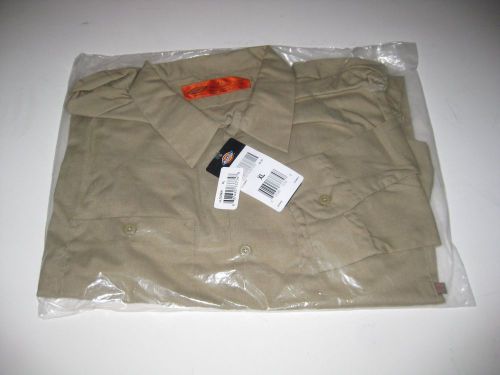 Dickies ll535kh xl long slv indstrl shirt, khaki, tan for sale