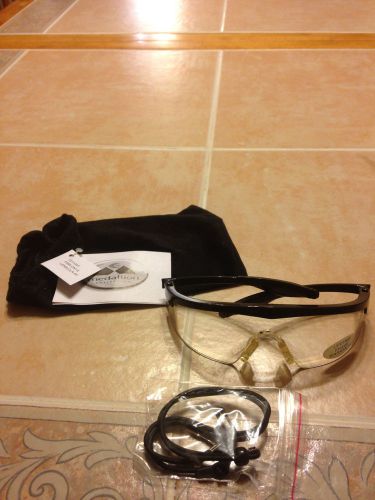 Medallion safety glasses-clear w/case and neck cord--free u.s. shipping!!!!!!!! for sale