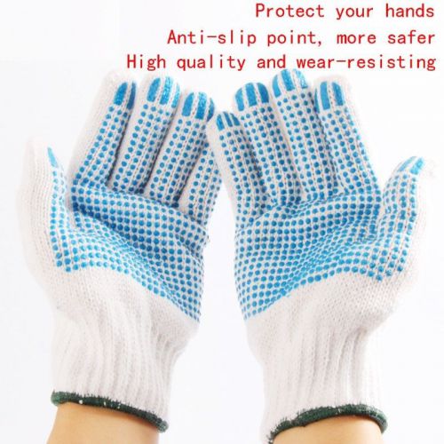 2 labour protect palm gloves rubber latex thicken anti-slip point wear-resisting for sale