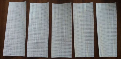 20 Pieces of White Diamond Reflective Tape 10.5&#034; x 4&#034; * Reflective Decal  Safety