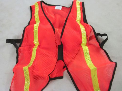 Professional truck driver reflective orange safety vest w/ x on back one size for sale