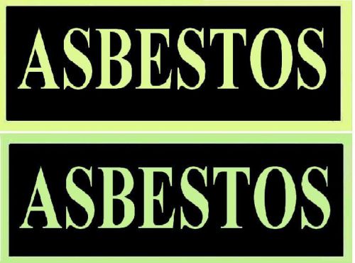 Glow in the dark  sign   asbestos for sale