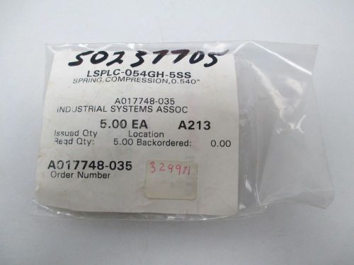 Lot 4 new ra jones lsplc-054gh-5ss compression spring 14x25mm d291756 for sale