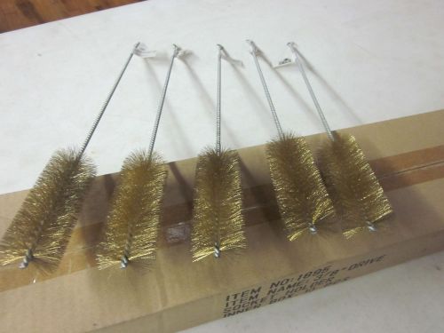 ~ 24 ~ 16&#034; brass wire round tube cleaning brushes 1-1/2&#034; brush 4 bottle gun pipe for sale
