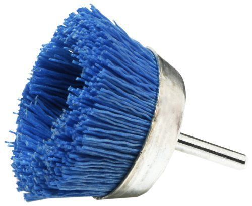 Century 3&#034; coated nylon cup polisher brush fine medium 1/4&#034; smooth shank 150 gr. for sale