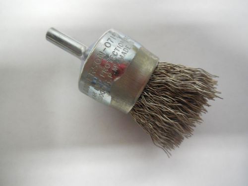 Anderson 1&#034; x 1/4&#034; shank ns10 crimpled wire stainless steel brush edp 07191 for sale