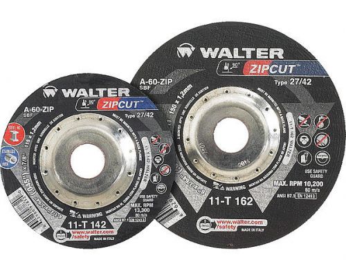 Walter 11T162 6X3/64X7/8 High Performance Zip Wheels Type 27 A60 Grit|Pkg.25