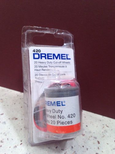 DREMEL 420 15/16&#034; CUT-OFF WHEELS 20 PACK NEW IN RETAIL PACK