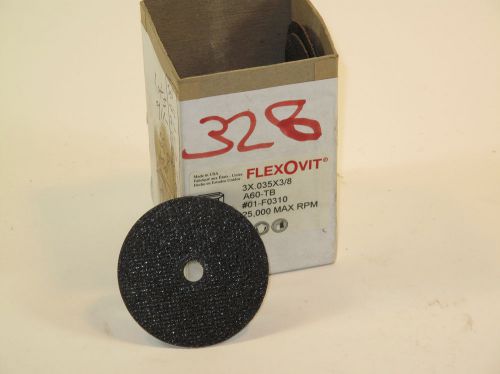 1 lot of 50 - FlexOvit 3&#034;x .035&#034; x 3/8&#034; a60-TB  Cut off wheel pt#  F0310 (#328)