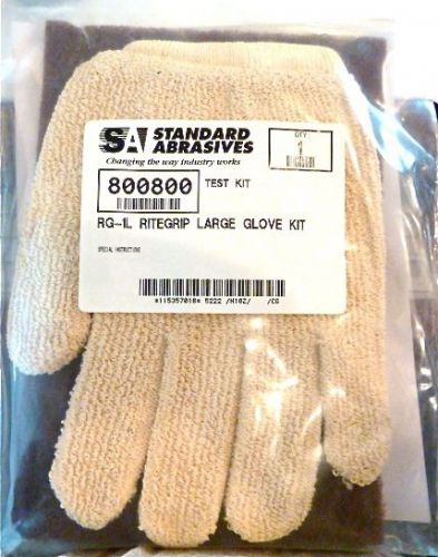 NEW RiteGrip Abrasive Glove Kit 800800 Standard Abrasives Pads Brite Rite Size L