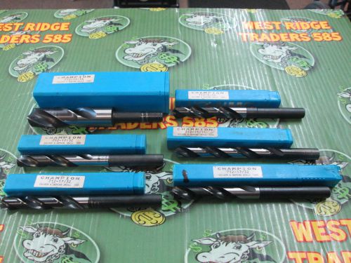 Lot of 6 champion 712 silver &amp; deming drill 15/16 9/16 11/16 17/32 for sale