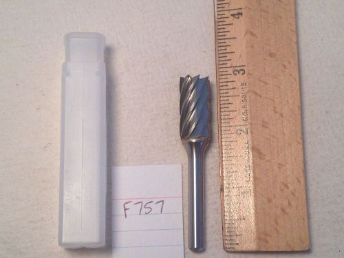 1 NEW 1/4&#034; (.250) SHANK CARBIDE BURRS FOR CUTTING ALUMINUM. USA MADE {F757}