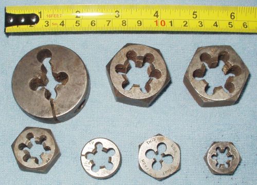 MACHINIST DIES -  SEVEN (7) of VARIOUS SIZES - all made in U.S.A.