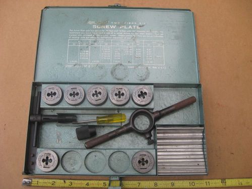 Greenfield tap &amp; die little giant 2pc die screw plate set aa4 in box for sale