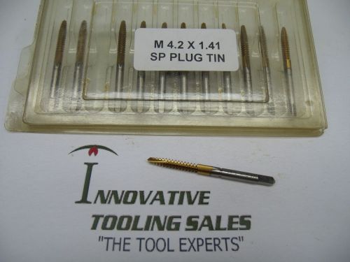M 4.2 x 1.41 2 fl  spiral point tin coated high speed steel plug tap usa brand 1 for sale
