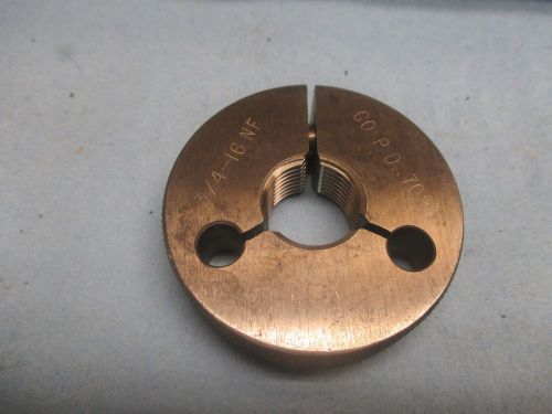 3/4 16 NF THREAD RING GAGE GO ONLY GAGE .75 P.D.= .7094 SHOP INSPECTION TOOL