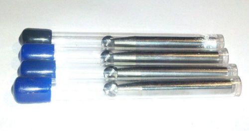 4 Carbide Burs * SD-1NF Ball Aluminum Cut * 1/4 x 1/4 x 7/32 x 2 * NEW Burr 731