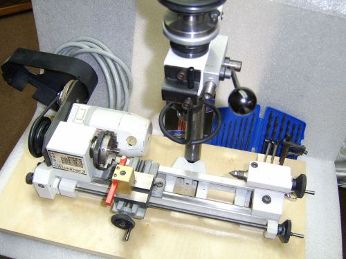 Emco unimat 3 mini lathe with drill press and mill attachment - metalworking for sale