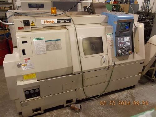Mazak sqt 15m live tool cnc lathe, mark ii, c axis, tool pre-setter, tailstock for sale