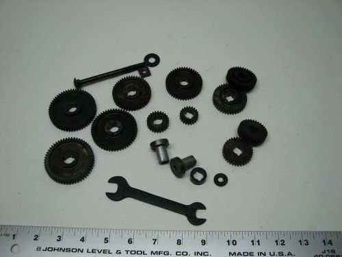 Atlas-craftsman lath gear set of 11 /  wrench &amp; extras for sale