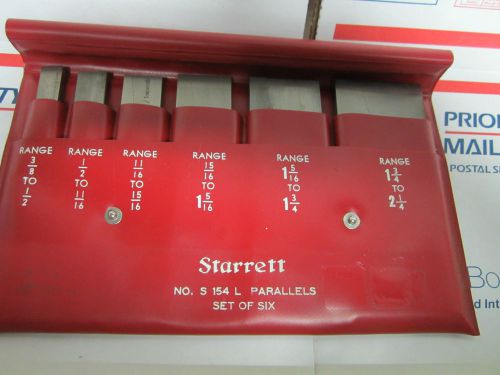 STARRETT S 154 L PARALLELS SET AS IS METROLOGY INSPECTION BIN#25