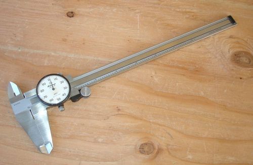 Good 8&#034; mitutoyo 505-644 vernier in-outside dial caliper .001&#034; machinist tool for sale