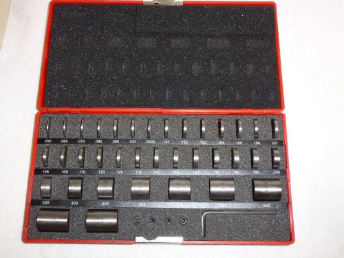 MHC 36 Piece Round GAGE SPACE BLOCK SET - Hardened Blocks/Gages .050&#034; to 1&#034;