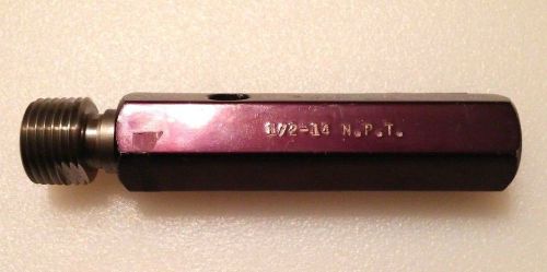 1/2 14 NPT PIPE THREAD PLUG GAGE MACHINIST TOOLING INSPECTION N.P.T.