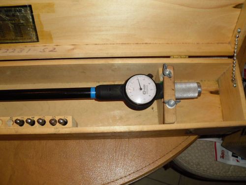 Standard gage co ext dial bore gage n0.5 set w/ 5 extensions &amp; case 24 inch aol for sale