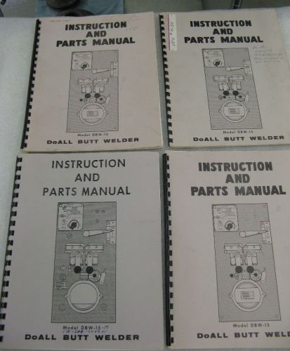 DoAll Butt Welder Instruction and Parts Manual  Model DBW-15
