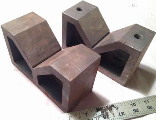 Machinist lathe tools nice pair of large v-blocks measure: 6&#034; x 2 1/2&#034; x 3 1/2&#034; for sale