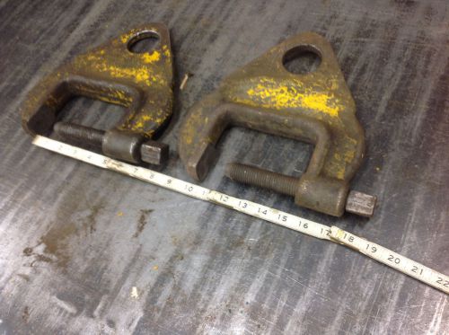 (2) armstrong no. 4&#034; crane bridge c-clamp  w/lifting ring free shipping for sale