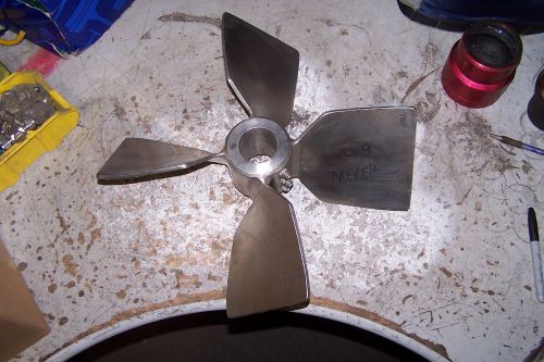 STAINLESS STEEL MIXING AGITATOR IMPELLER 2&#034; ID BORE 6&#034; BLADE 4 BLADES