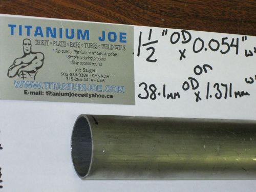 Titanium tubing  3al-2.5v  1.5&#034;od x 0.054&#034; wall x 96&#034; for sale