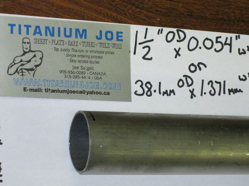 TITANIUM TUBING  3al-2.5v  1.5&#034;OD x 0.054&#034; wall x 96&#034;