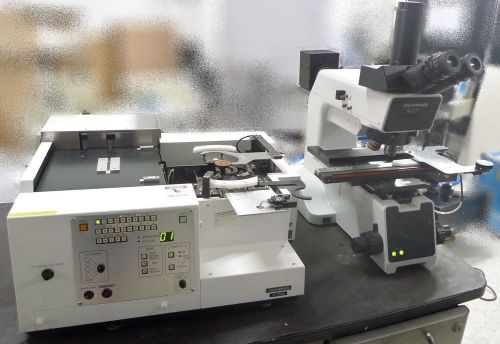 Olympus mx50 mx50a-f 8&#034; inspection microscope w al100n-l8 8&#034; wafer auto loader for sale