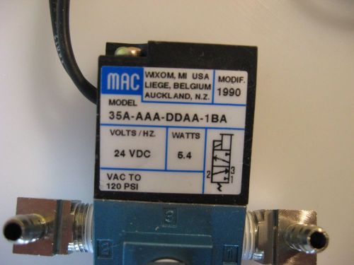 (wd) mac solenoid valve assembly 24 vdc model 35a-aaa-ddaa-1ba (lot of 2) for sale