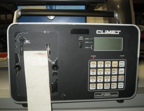 CLIMET Model CI-7600A-7-12-30 Laser Particle Counter