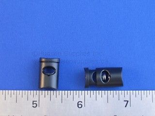 Medium cord lock black plastic cord adjustor  (10 pcs) for sale