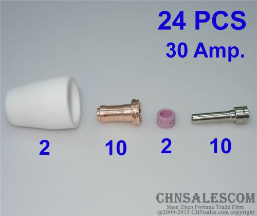 24 PCS PT-31XL Plasma Cutter Torch Consumabes TIP 20860 Electrode 20862 30Amp.