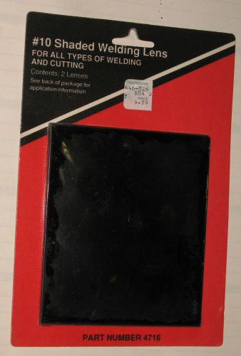Century welding #10 shaded welding lens part number 4716 pack of 2 for sale