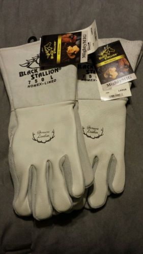 Lot of 2 NWT Black Stallion welding gloves L