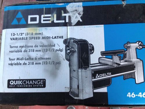 New in Box Delta 46-460 Industrial 12-1/2-in Variable-Speed Midi Lathe