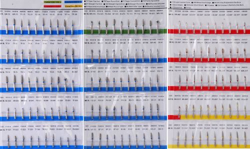 25 pcs dental diamond burs flat-end tapered medium fg1.6mm high speed handpiece for sale