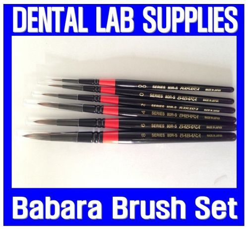 6pcs Dental Lab Porcelain Build Up Babara Brush Set - Us Seller